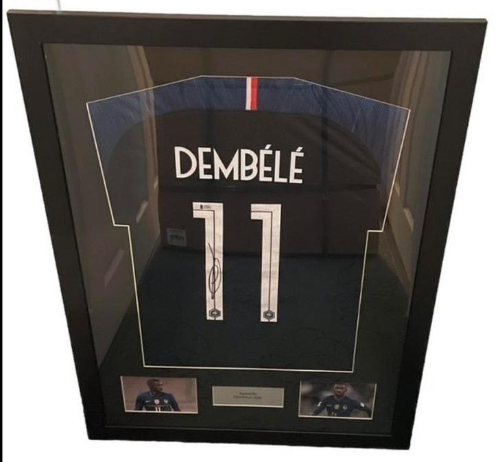 Gesigneerd Dembélé PSG Shirt #11 - Ingelijst met COA!, Sport en Fitness, Voetbal, Nieuw, Shirt, Ophalen of Verzenden