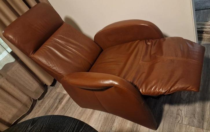 Leren Relaxfauteuil, Huis en Inrichting, Fauteuils, Zo goed als nieuw, Leer, 75 tot 100 cm, Minder dan 75 cm, Ophalen