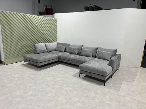 Nieuw GRATIS LEVERING grijze u-bank 345x210, Huis en Inrichting, Banken | Bankstellen, Zo goed als nieuw, Stof, Ophalen of Verzenden