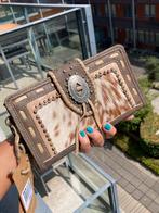 Khaki Boho Leather Clutch with Adjustable Strap, Ophalen of Verzenden, Nieuw, Groen, Schoudertasje