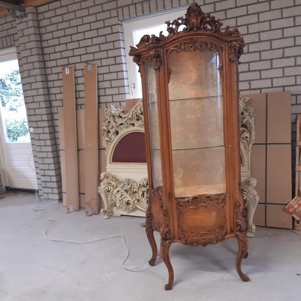 1 DEUR  BAROK  VITRINEKAST [ NIEUWE ], Huis en Inrichting, Kasten | Vitrinekasten, 200 cm of meer, Nieuw, 25 tot 50 cm, 50 tot 100 cm