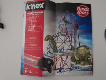 Knex achtbaan kraken' revenge met takellbaan beschikbaar voor biedingen