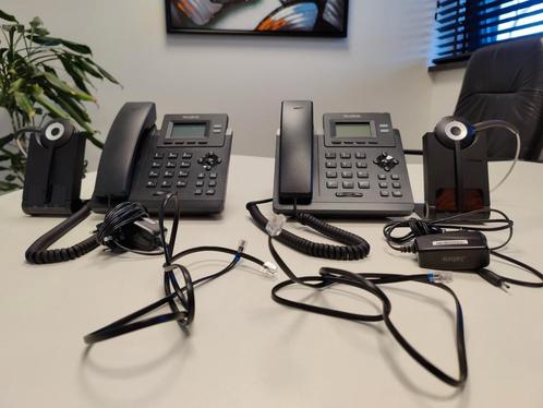 Twee Jabra draadloze headsets en Yealink telefooncentrales, Telecommunicatie, Datacommunicatie en VoIP, Zo goed als nieuw, Ophalen of Verzenden