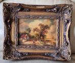 Prachtige landschap met wandelaars., Antiek en Kunst, Ophalen of Verzenden