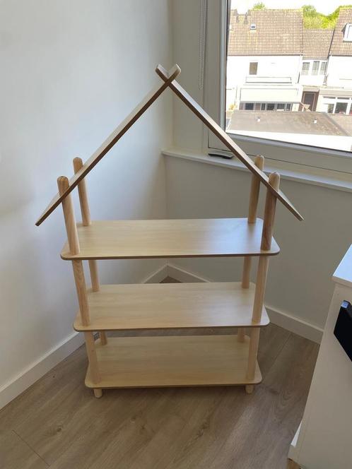 Kast met 3 houten planken, Huis en Inrichting, Woonaccessoires | Wandplanken en Boekenplanken, Zo goed als nieuw, Ophalen