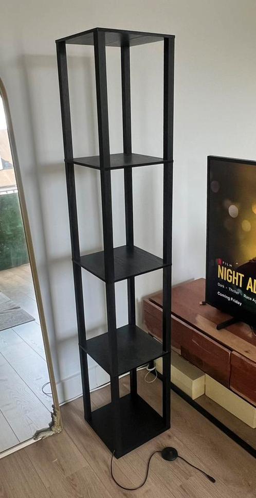 Tall Black 5-Tier Shelf – Minimalist Design, Huis en Inrichting, Woonaccessoires | Wandplanken en Boekenplanken, Ophalen