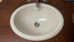 Heritage inbouw wastafel ovaal kleur Pergamon, Huis en Inrichting, Badkamer | Badkamermeubels, Gebruikt, Minder dan 25 cm, Minder dan 100 cm