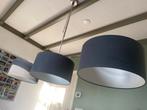 Gratis lamp met 3 grijze kappen, Huis en Inrichting, Lampen | Plafondlampen, Ophalen, Gebruikt, Stof