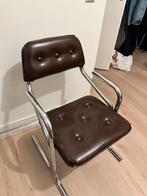 Buisframe stoel bruin leer, Huis en Inrichting, Stoelen, Ophalen, Bruin, Leer, Zo goed als nieuw
