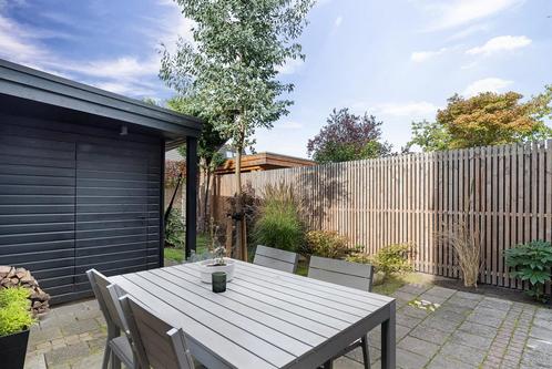 Ikea Falster tafel + 4 stoelen met armleuningen + kussens, Tuin en Terras, Tuinsets en Loungesets, Zo goed als nieuw, Aluminium