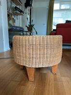 Rotan poef, Huis en Inrichting, Ophalen, Minder dan 50 cm, Gebruikt, Boho