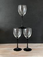 Luminarc wijnglas, wijnglazen met zwarte voet, Ophalen of Verzenden, Gebruikt, Overige typen