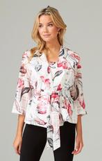 Ribkoff elegant blouse jasje semitransparant wit/ roze M, Maat 38/40 (M), Overige kleuren, Verzenden, Joseph Ribkoff