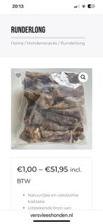 Runderlong, gedroogd. 100, 1000 of 6x1000 gr., Dieren en Toebehoren, Ophalen, Nieuw