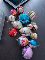 21 oude bonte en grote kerstballen, Diversen, Kerst, Ophalen, Zo goed als nieuw