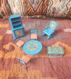 Lundby Houten Poppenhuis Woonkamer Vintage 1:16 uit 1970s, Ophalen of Verzenden, Gebruikt, Poppenhuis