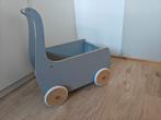 Houten blokken wagen/poppenwagen van Pinolino., Ophalen, Zo goed als nieuw, Duw- of Trekspeelgoed