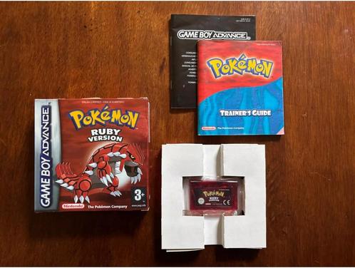 Pokémon Ruby Version - Complete in Doos (CIB) - GBA, Spelcomputers en Games, Games | Nintendo Game Boy, Zo goed als nieuw, Role Playing Game (Rpg)