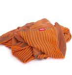 FATBOY Klaid neon oranje taupe gebreid kleed plaid, Ophalen of Verzenden, Zo goed als nieuw