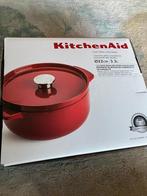 Nieuwe KitchenAid braadpan Ø22cm 3.3L keizer rood, Ophalen of Verzenden, Zo goed als nieuw, Gietijzer, Koekenpan of Braadpan