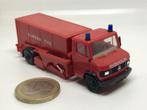 Brandweer Mercedes 609 met Afzetcontainer., Hobby en Vrije tijd, Modelauto's | 1:87, Ophalen of Verzenden, Gebruikt, Bus of Vrachtwagen