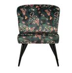Woood Fleur fluwelen stoel, Huis en Inrichting, Fauteuils, Ophalen, Zo goed als nieuw, 50 tot 75 cm