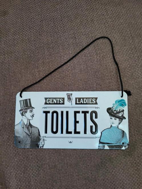 Vintage Toilettenbordje - Gents & Ladies, Antiek en Kunst, Antiek | Emaille, Ophalen of Verzenden