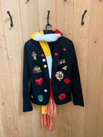 Zwart Oeteldonk jasje Dames Mt 36/38 carnaval Oeteldonk jas, Ophalen of Verzenden, Zo goed als nieuw, Kleding, Maat 36 (S)