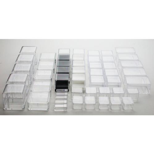 Transparante plastic doosjes met een glasheldere kap en bode, Hobby en Vrije tijd, Overige Hobby en Vrije tijd, Nieuw, Ophalen