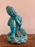 Boeddha beeldje turquoise, Ophalen of Verzenden, Zo goed als nieuw