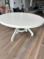 Witte ronde houten design tafel - Iccoon, 140 cm doorsnee, Huis en Inrichting, Tafels | Eettafels, 100 tot 150 cm, Rond, Ophalen of Verzenden