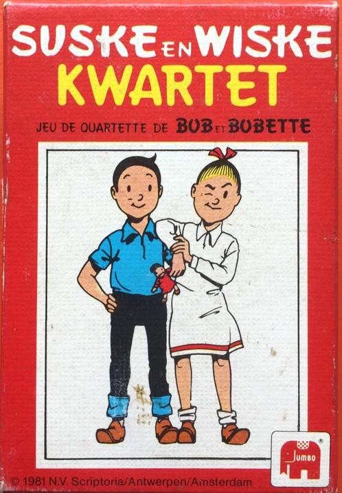 SUSKE en WISKE Kwartet - in doos, Hobby en Vrije tijd, Gezelschapsspellen | Kaartspellen, Zo goed als nieuw, Een of twee spelers