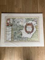 Antieke handgekleurde kaart Noord-Holland, Antiek en Kunst, Kunst | Etsen en Gravures, Ophalen