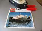 lego Set 314 Politie Boot, Kinderen en Baby's, Speelgoed | Duplo en Lego, Ophalen of Verzenden, Gebruikt, Complete set, Lego