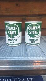 2 x Vintage USA Quaker State Motorolie Blikken 50's/ 60's, Verzamelen, Ophalen of Verzenden, Gebruikt, Auto's