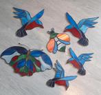 Glas in lood ijsvogel 
vogel raamdecoratie ., Ophalen of Verzenden