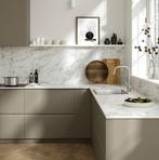 IKEA MÖCKLARP werkblad marmerlook, waarde 600 euro, Ophalen, 200 cm of meer, Nieuw, Grijs