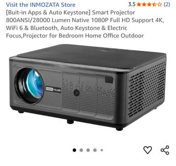 Smart Projector 1080P Full HD 4K Ondersteuning beschikbaar voor biedingen