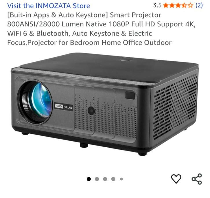 Smart Projector 1080P Full HD 4K Ondersteuning, Audio, Tv en Foto, Beamers, Nieuw, LED, Full HD (1080), Ophalen of Verzenden