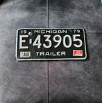 Michigan Trailer Kentekenplaat 1979, Verzamelen, Ophalen of Verzenden, Gebruikt