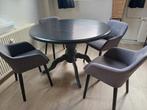 Ronde Eettafel + Bijzettafel, Huis en Inrichting, Ophalen, Gebruikt, Rond, Modern