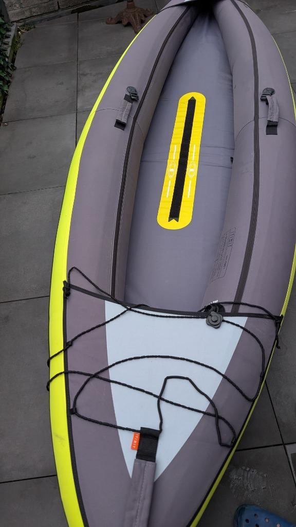 Decathlon Itiwit opblaasbare toerkajak voor 1 persoon, Watersport en Boten, Kano's, Gebruikt, Canadese kano of Open kano, Eén persoon