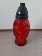 Rood graflicht kaars herdenkingslicht grafkaars glas engel, Ophalen, Overige materialen, Nieuw, Minder dan 25 cm