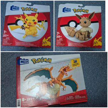 MEGA Pokemon Charizard | Pikachu | Eevee NIEUW! (LEGO) beschikbaar voor biedingen