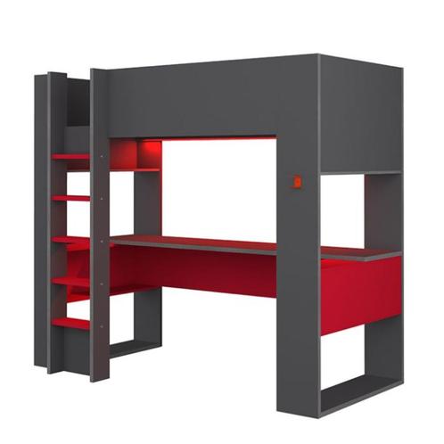 Gaming Bed, Huis en Inrichting, Slaapkamer | Bedden, Zo goed als nieuw, Eenpersoons, 90 cm, 190 cm of minder, Hout, Zwart, Ophalen