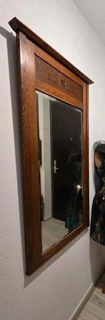 Antieke Spiegel met Houten Frame, Ophalen, Gebruikt, 100 tot 150 cm, Rechthoekig