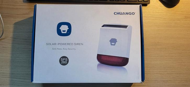 ️Nieuwe Chuango outdoor siren sps260 blauw (315mhz), Doe-het-zelf en Verbouw, Alarmsystemen, Zo goed als nieuw, Draadloos, Ophalen of Verzenden