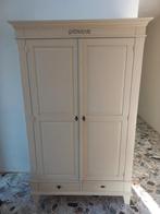 Garderobe kast, wit, Ophalen, Met plank(en), Gebruikt, 100 tot 150 cm