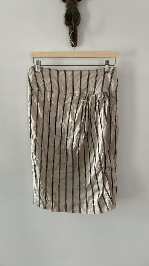 Mooie overslag rok van Far Hills, Kleding | Dames, Rokken, Zo goed als nieuw, Maat 36 (S), Beige, Onder de knie, Ophalen of Verzenden
