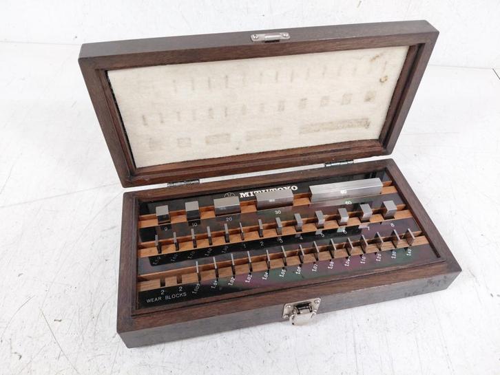 Mitutoyo eindmatenset +C. 32-delig klasse 2 staal 5, Doe-het-zelf en Verbouw, Meetapparatuur, Zo goed als nieuw, Afstand, Ophalen of Verzenden